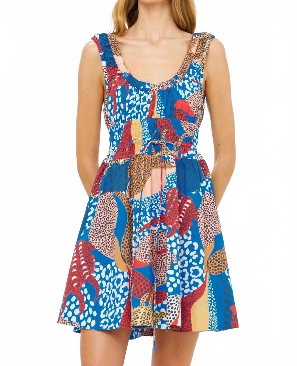NEW OLIPHANT harper mini dress in nautilus blue